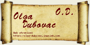 Olga Dubovac vizit kartica